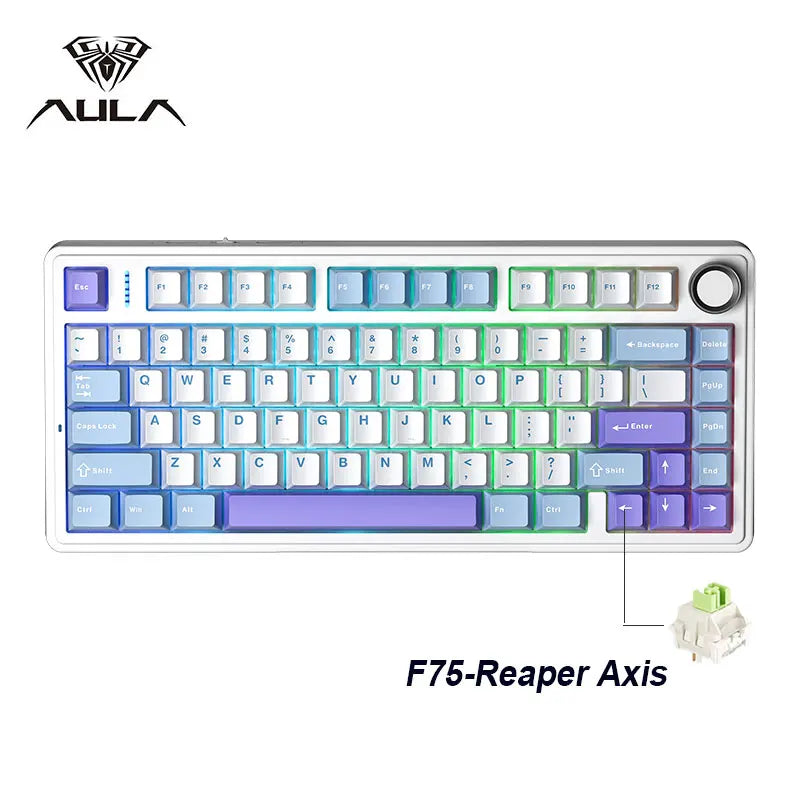 Teclado Mecánico Inalámbrico AULA F75 RGB