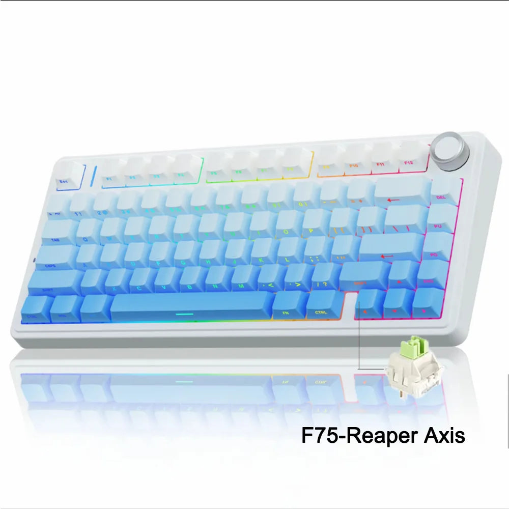 Teclado Mecánico Inalámbrico AULA F75 RGB